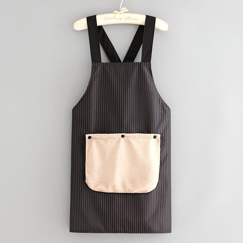 

Removable thickened hand towel apron waterproof and oil-proof men s and women s high-end young household kitchen
