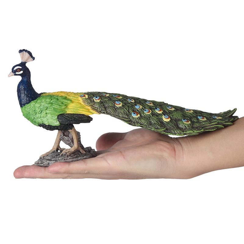 Early Education Animal Models: Blue and Green Peacock - Cognitive Gifts and Decorative Ornaments