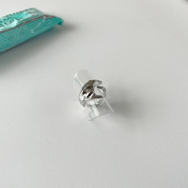 

Новые креативные геометрические неровности жидкого ламинирования кольца для женщин и мужчин золотое кольцо для отдыха открытое для регулировки ювелирных изделий Resizable серебряный