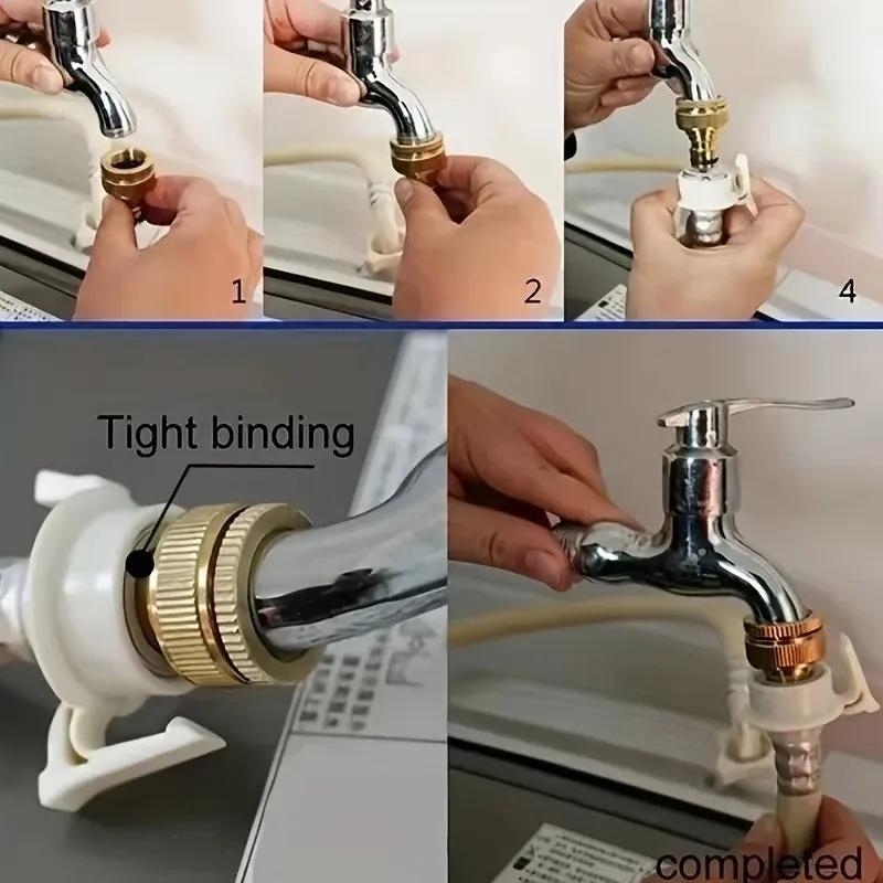 2PCS Universal Tap Kitchen Adapters Brass Faucet Watering Garden Tools Tap Connector Mixer Hose Adaptor Basin Fitting