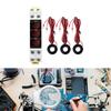 3 Phase Din Rail Voltmeter Ammeter, Digital Energy Meter with 3 Sensors,AC80‑500V 1‑100A Current Power Meter
