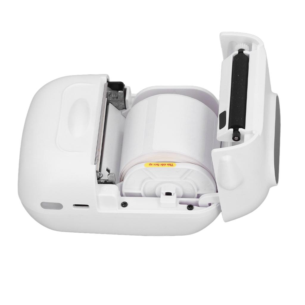 Bluetooth Thermal Label Printer 203dpi Printing Rechargeable Portable Thermal Printer with 1 Roll Pa