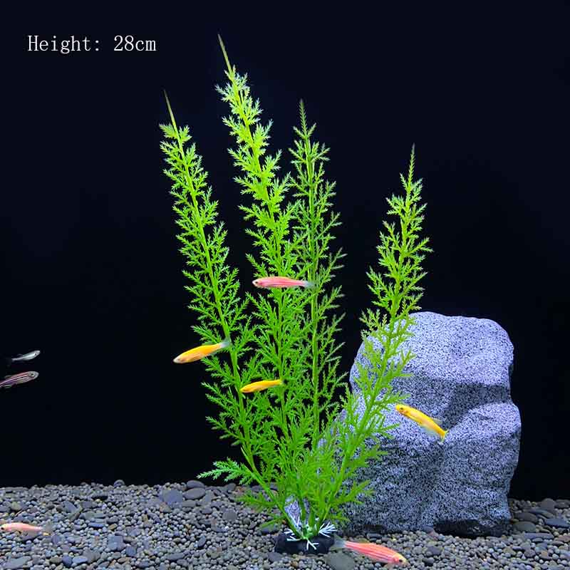 Künstliche Unterwasser-Pflanzen aus Kunststoff für Aquarien, Aquarien, gefälschte Sträucher, grünes Wasser, Gras, Betrachtungssimulation, Dekoration