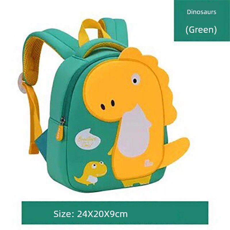 

Kids Kindergarten Backpack Girl Girls Small Class Large Class Kid Baby Children Children Dinosaur Travel Backpack Single zipper bag green small size