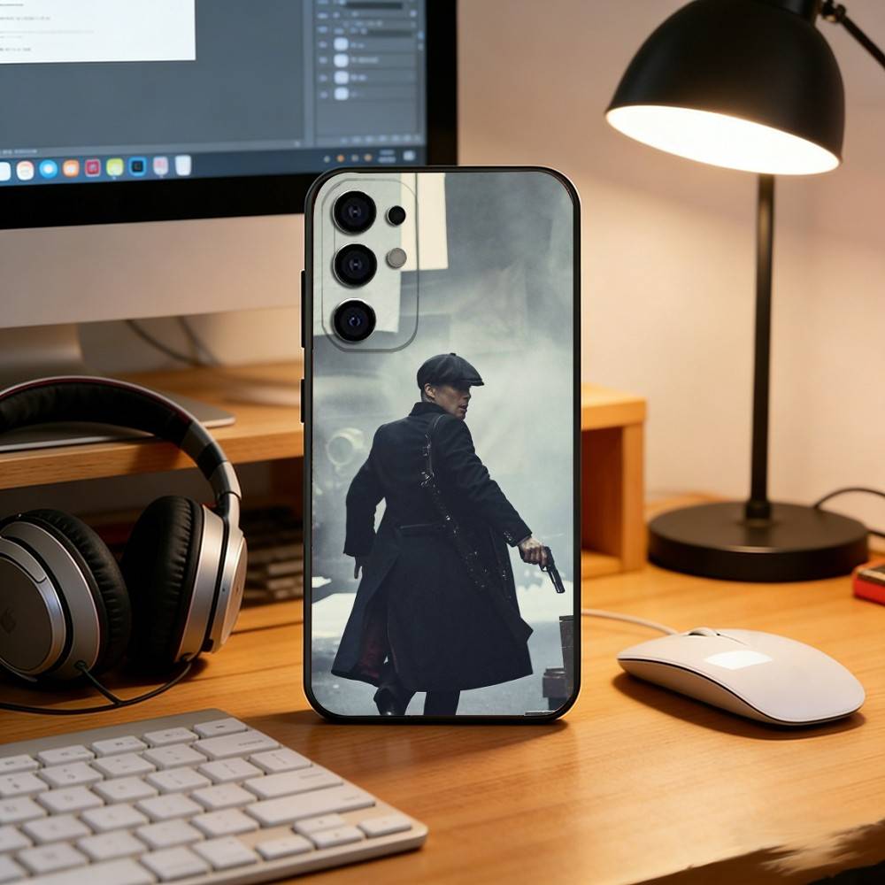 Tommy Shelby Phone Case Black Silicone Soft For Samsung S25,S24,S21,S22,S23,S30,Ultra,S20,Plus,Fe,Lite