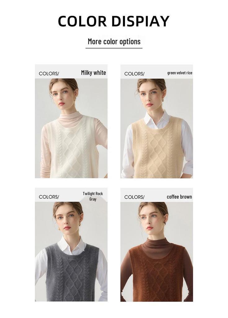Women's Pure Cashmere Seven-Needle Loose Knit Vest