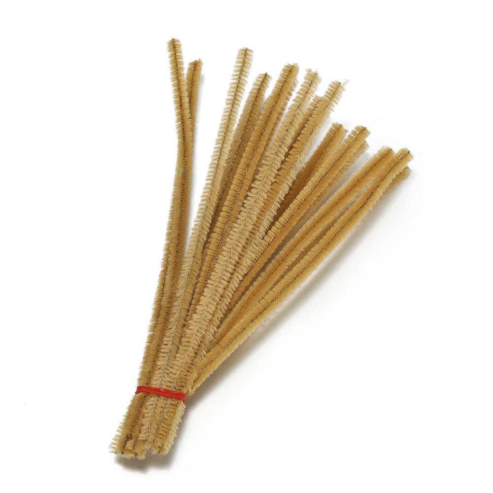 100Pcs 30cm Colorful Chenille Stem Twisted Rod Wool Root Fluffy Bar Iron Wire for DIY Handcraft Twisting Decor Jewelry Supplies