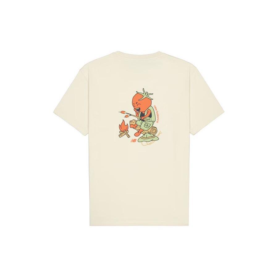 New Balance Back Print Graphic T-Shirt Asia Sizing  Beige  Men s AMT41363-BE XL