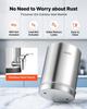 Gravity-fed Water Filter System, 5.68L 304 Stainless-Steel Countertop Water Filtration System, Reduces Lead and Up To 99% of Chlorine, with 2 Carbon
