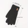 Knitted Gloves Unisex Warm Windproof Touchscreen Gloves Washable Anti-Slip Winter Full Finger Cycling Hiking Running Gloves