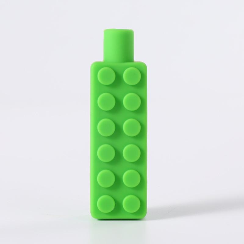 Baby Silikon Beißring: Regenbogen-Bausteine & Kauspielanhänger