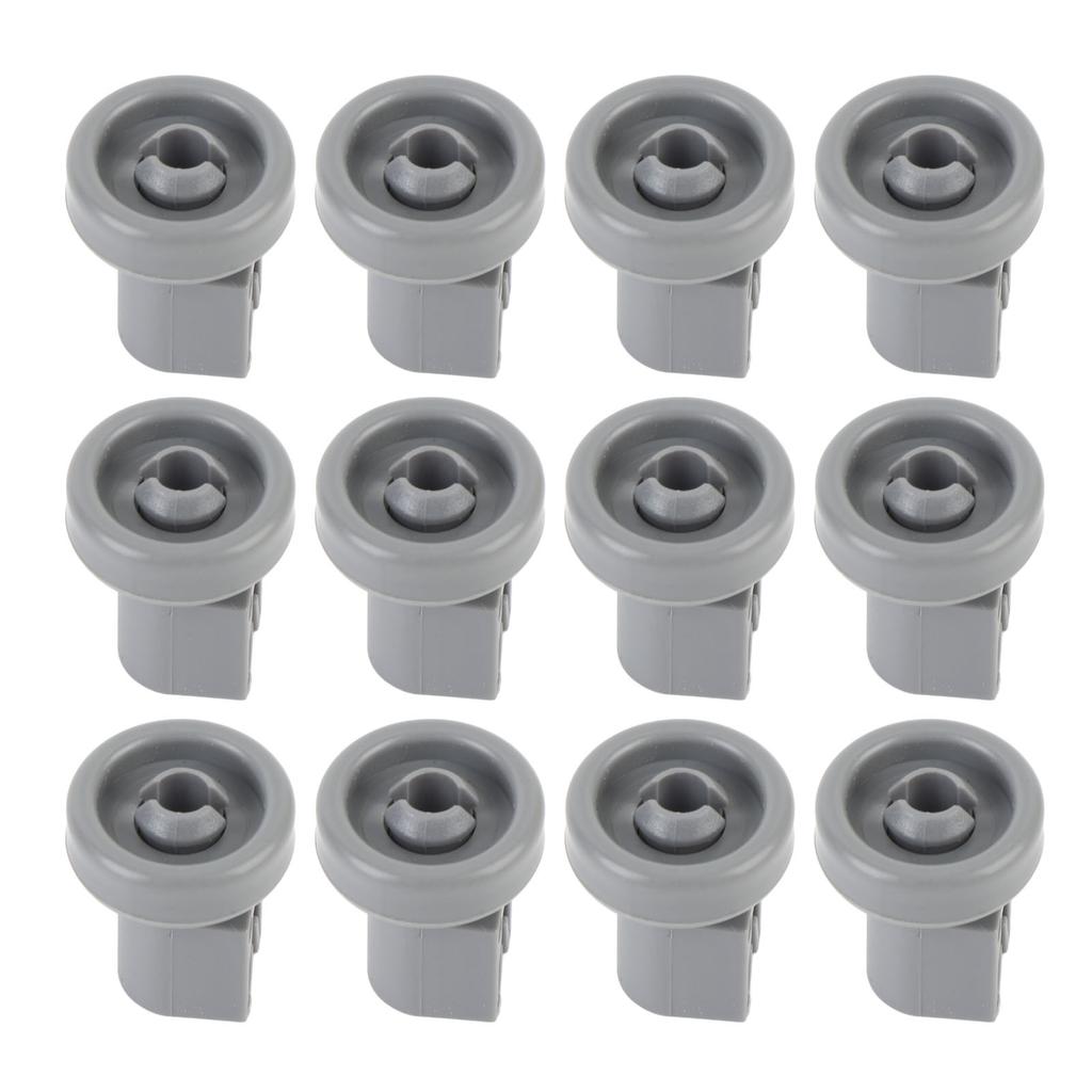 12PCS Dishwasher Wheels Lower Dishrack Roller Kit High Strength Sturdy PP Flexible Dishwasher Replacement Parts