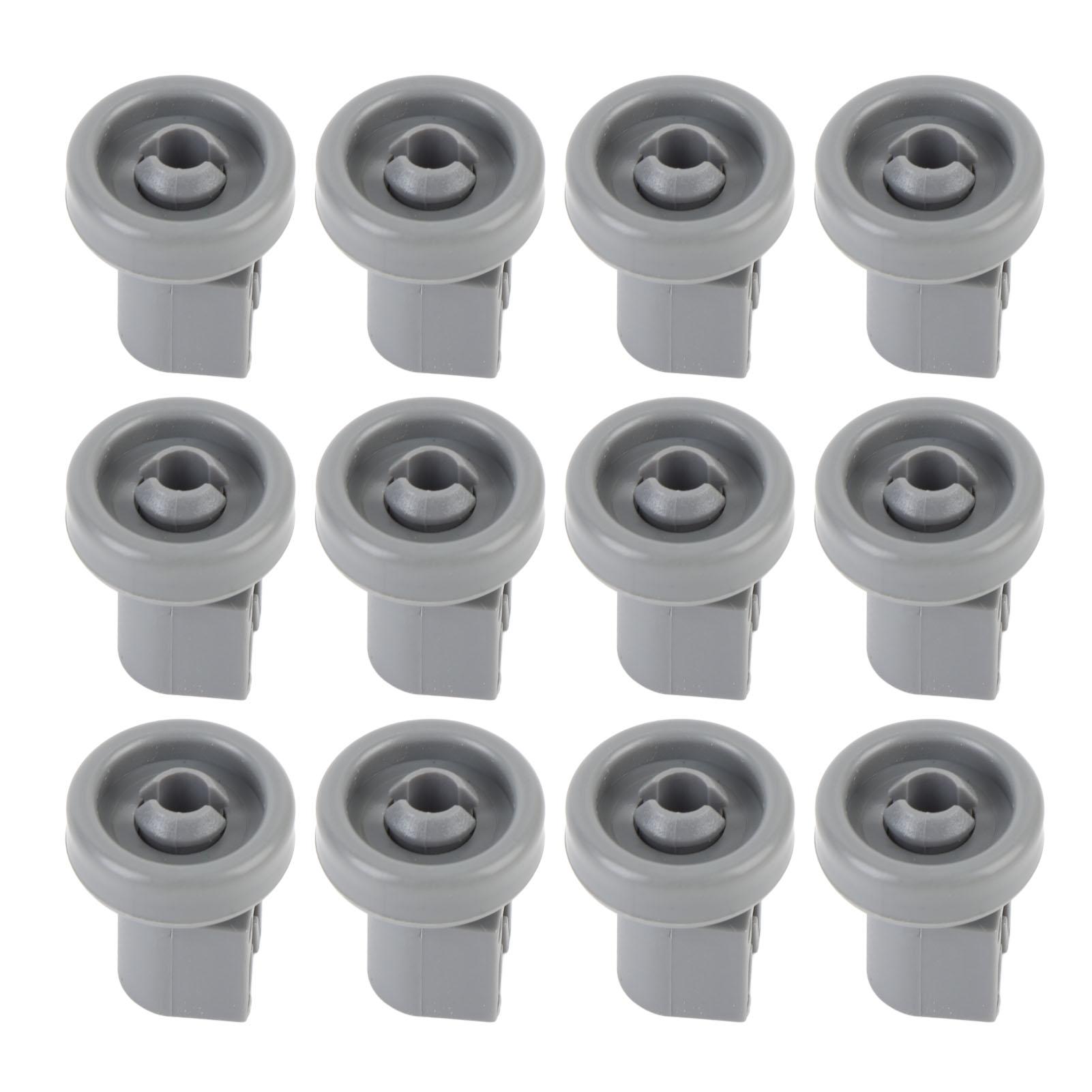 

12PCS Dishwasher Wheels Lower Dishrack Roller Kit High Strength Sturdy PP Flexible Dishwasher Replacement Parts