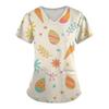 Women's Fashion  Printed Short Sleeve Overalls With Pocket Tops  Clothes