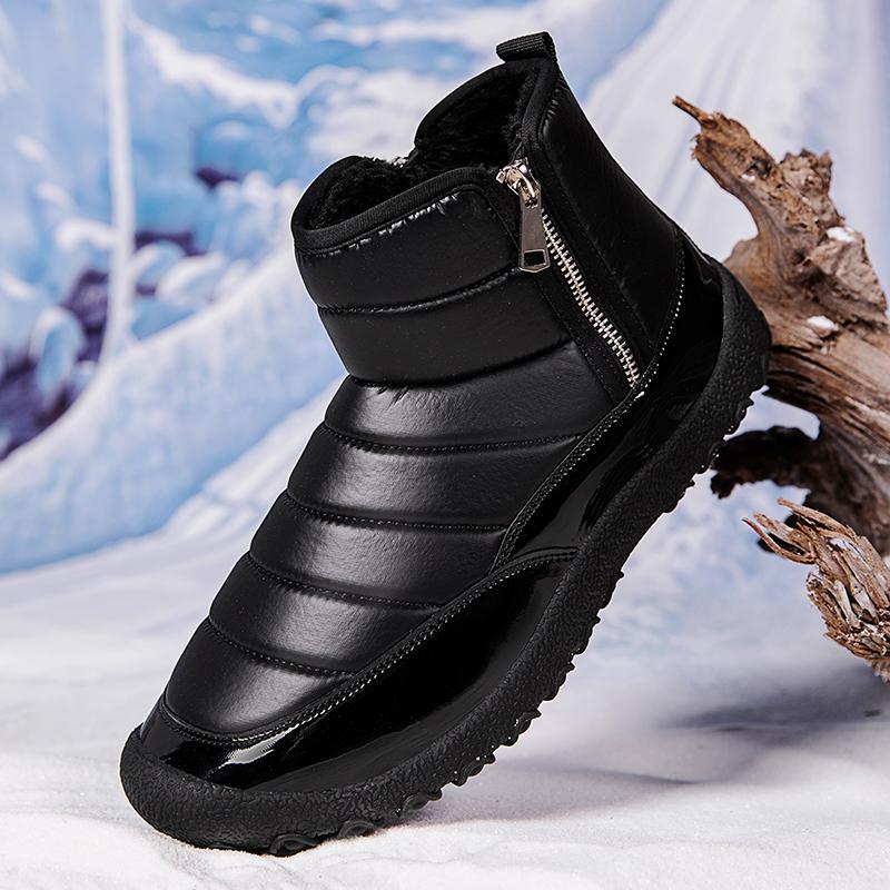 Fashion Men's Shoes 2024 New Waterproof Snow Boots Men's Outdoor Shoes Warm Cotton Shoes Winter Plus Cashmere Men's Shoes Large Size