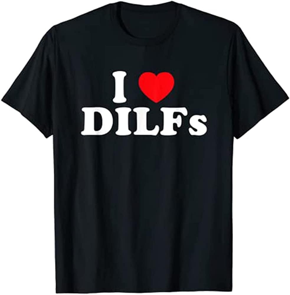 REND Funny I Love DILFs I Heart DILF T-Shirt Black Black XXL чёрный