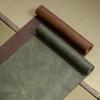 Chemin de table en similicuir PU, Housse de table de chevet Imperméable et résistant à la chaleur Tapis de table basse, Facile à nettoyer Vintage Tapis de thé Déco