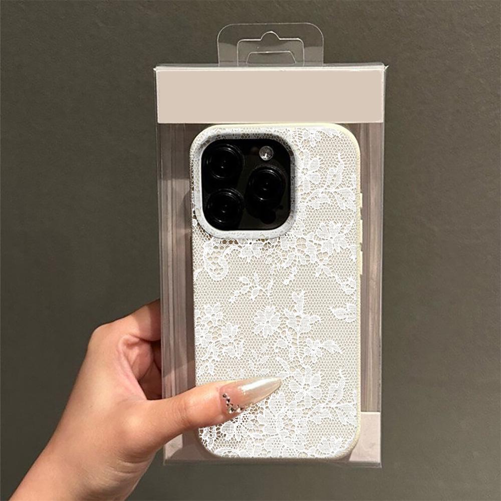 Enchanting Lace Phone Case For IPhone 17 14 16 15 12 11 Pro Max 13 17 Plus Soft Silcone Cover Funda