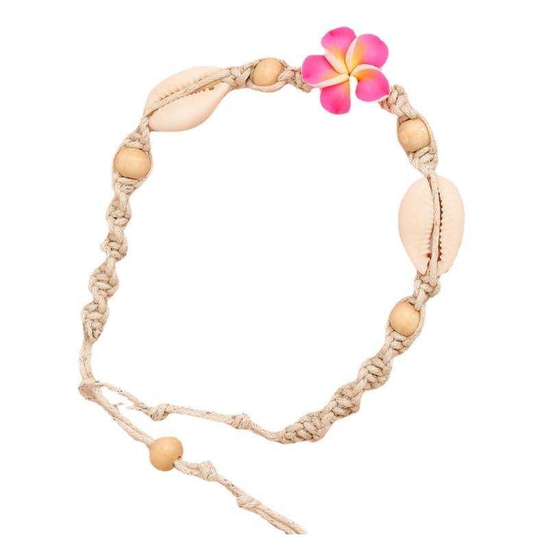 Fashion Shell Anklet Bracelets Beaded Foot Chain Boho Sea Beach Flower Foot Ankle Bracelet for Women and Teen Girls