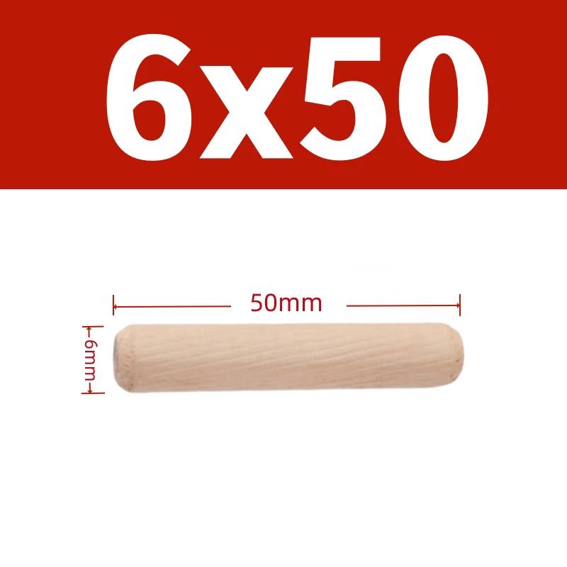 Dia 6mm 8mm 10mm Solid Wood Diagonal Round Wooden Rod Plug DIY Material Solid Wood Connectors Nail Wedge Length 30mm-100mm