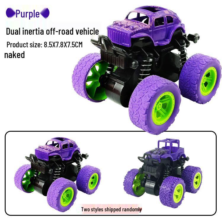 Off-Road Inertial Pull-Back Four-Wheel Drive Toy Car for Kids