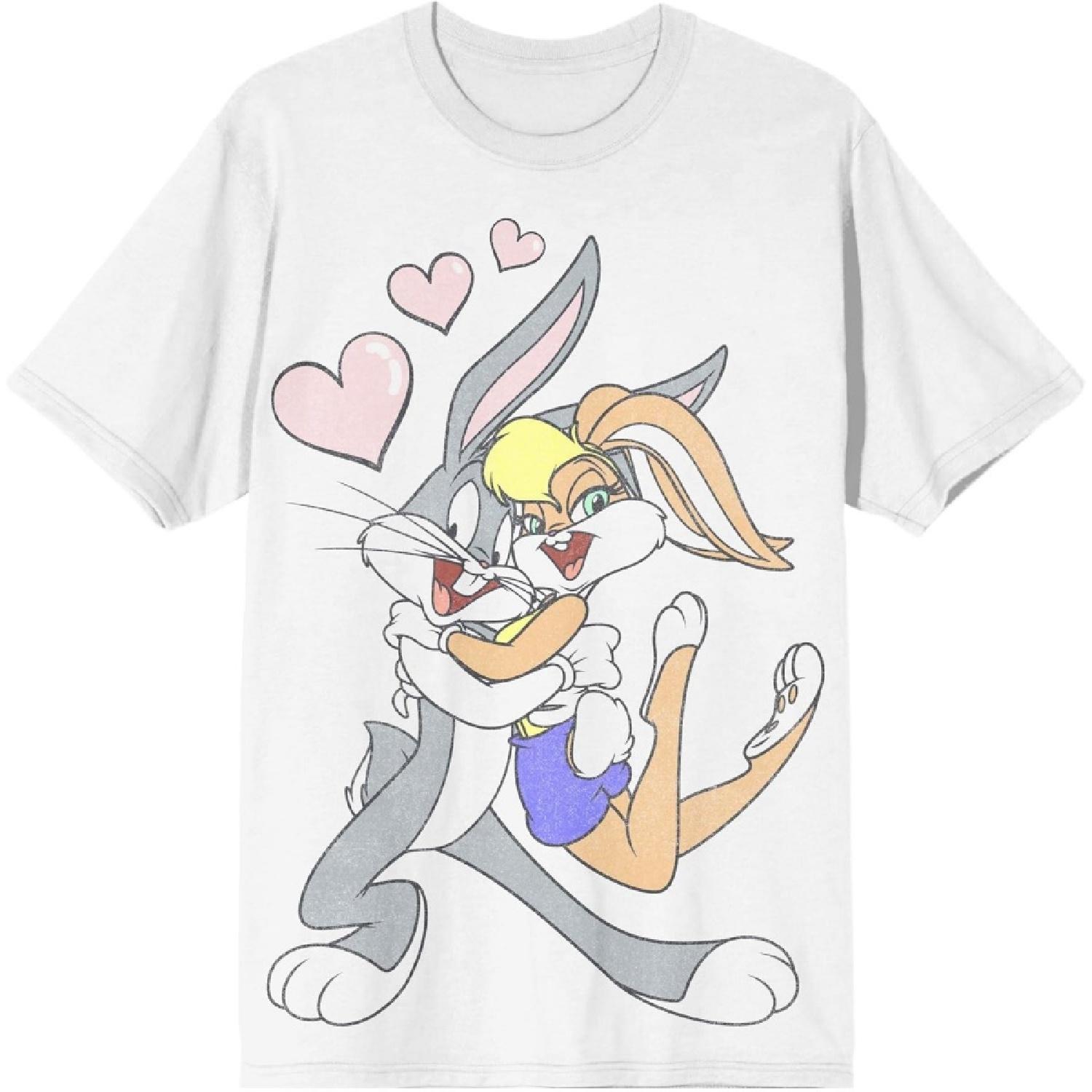 

Bioworld Looney Tunes Багз Банни и Лола Банни Белая футболка с принтом S белый