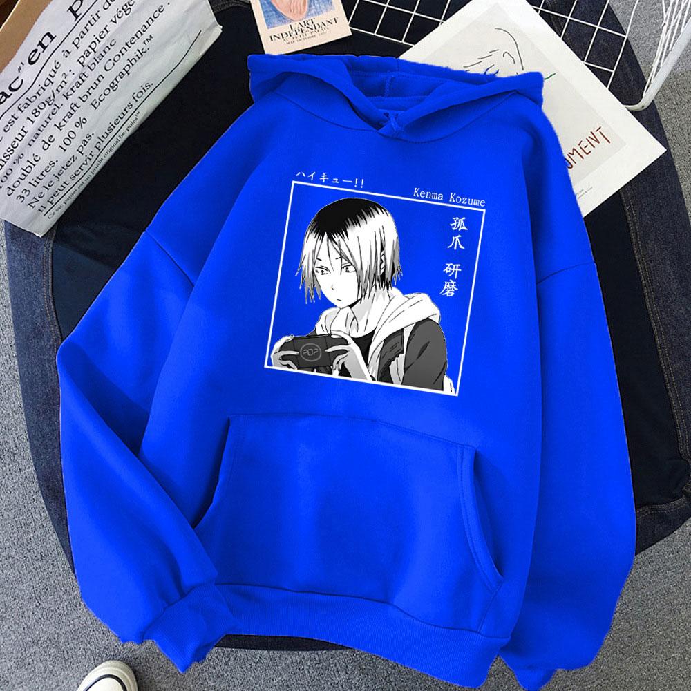 Japan Anime Haikyuu Kenma Kozume Clothing Hoodies Funny Manga Karasuno High School Volleyball Club Hip Hop Streetwear Hoodie Top