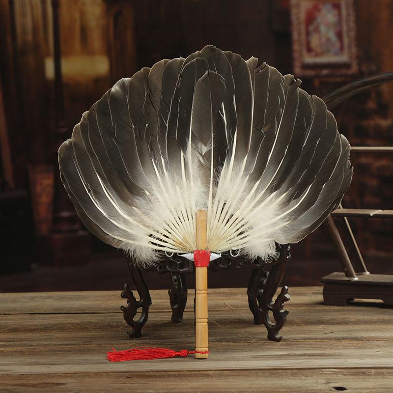 Handheld Goose Feather Fan for Summer - Classic Style for Children & Adults