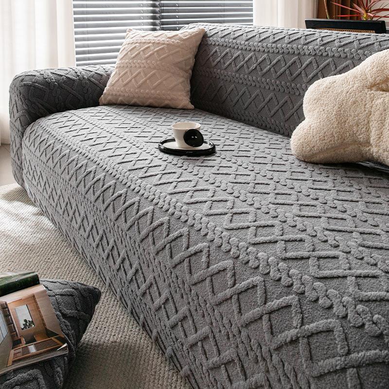 Autumn and Winter Thickened Comfortable Velvet All Inclusive Sofa Cover Fitted Sofa Cover Simple Modern Elastic Universal New Style