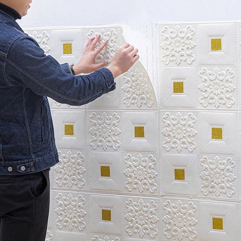 Decorative waterproof and moisture-proof 3D brick patterned wall panel wallpaper DIY living room bedroom kitchen background wall