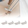Set of 10 Metal Side Mount Brackets For Curtain Track Wall Support System Flexible Curtain Rails Hanger Holder Clip