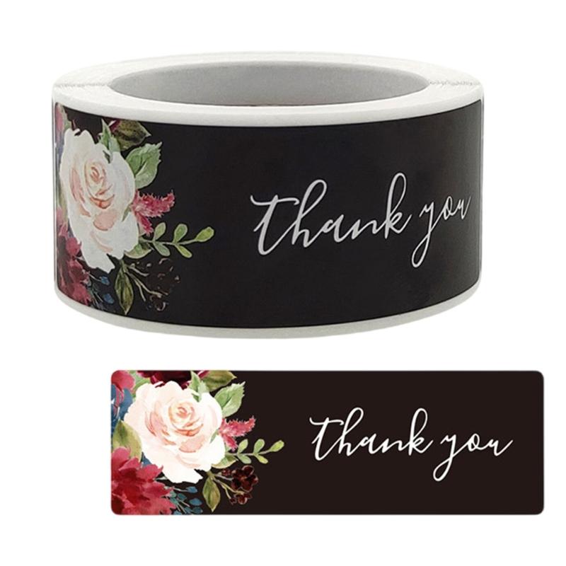 

120Pcs/Roll Thank You Sticker Roll Adhesive Labels for Gift Wrapping Envelopes Sealing and Baking Decoration
