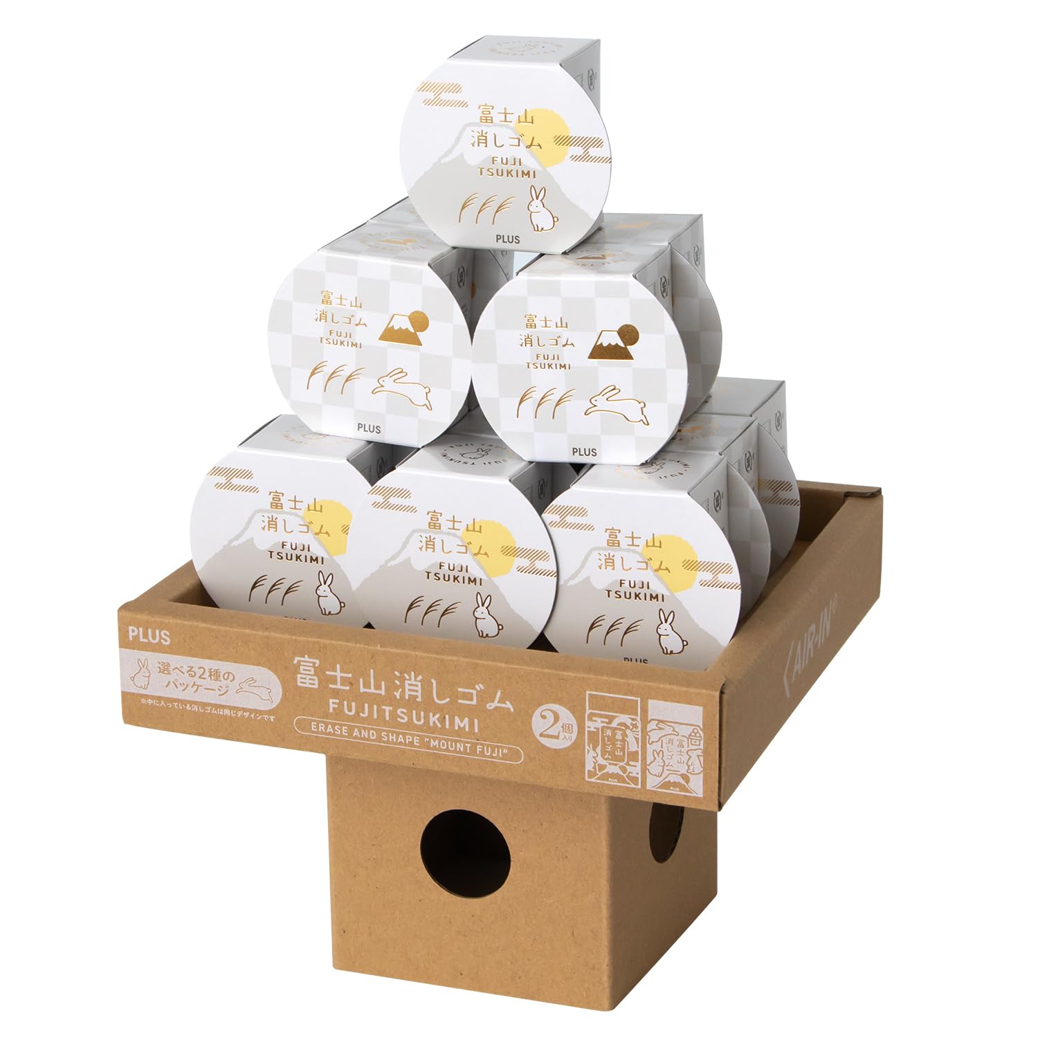 

Plus Fuji Erasers Fuji Moon Fuji at 28 x 14 Air-in Mt. (Limited Edition) - Viewing, Night, Erasers, ER-100AIF-2P, 36-646