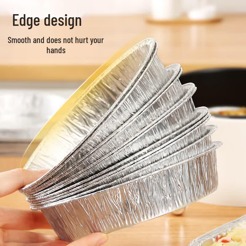 MARYYA 700ml Round Aluminum Foil Pans (10-Pack)
