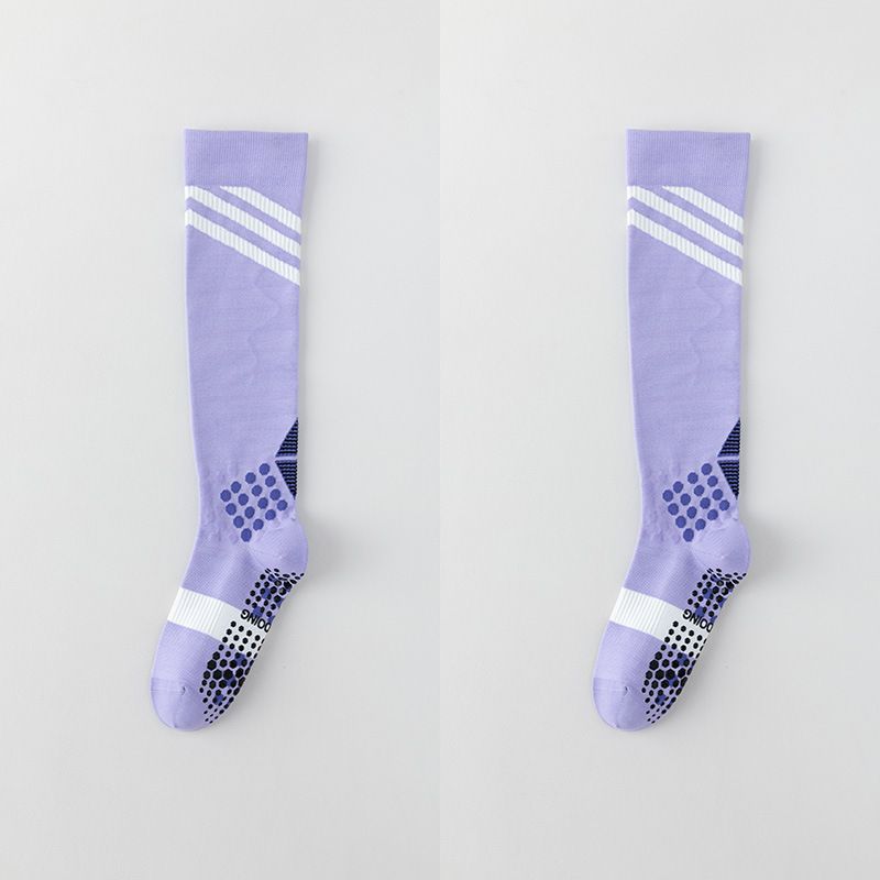 

Rope Running Compression Stockings Men and Women Professional Fitness Sports Long over the Knee Muscle Can Compression Socks Yoga Calf Non Slip Purple