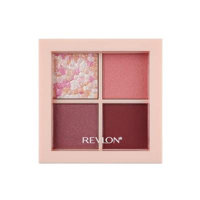 Revlon Dazzle Eyeshadow Quad 003 Vintage Rose (Color Image: Bordeaux Pink) Made In Japan, 3.0g