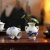 Ornaments Gift Ceramics Collect Small Vases Retro Decorations Chinese Style Blue and White Porcelain Antique Shelves 1PC