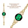 Butterfly Rhinestone Decor Band for Samsung Galaxy Watch Active/Active2 40mm 44mm,Stainless Steel 20mm Watch Strap