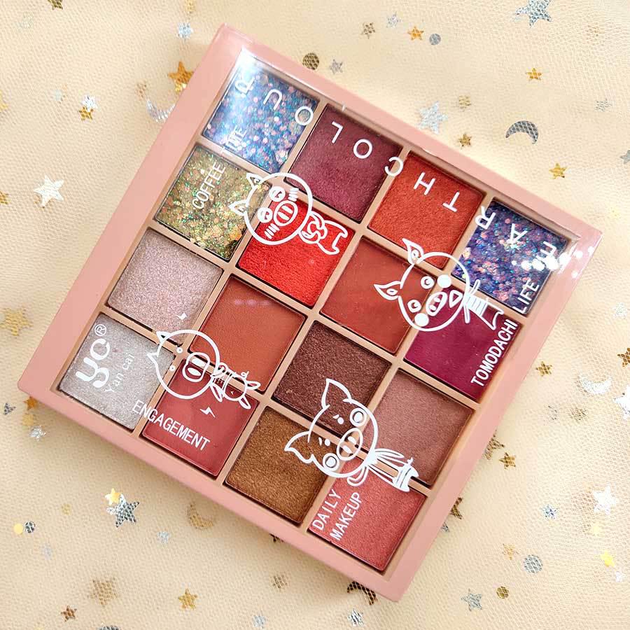 16 цветов милые блестящие тени для век Pallete Shimmer водостойкие алмазные тени 1#
