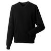 Russell Collection Mens V-Neck Knitted Pullover Sweatshirt