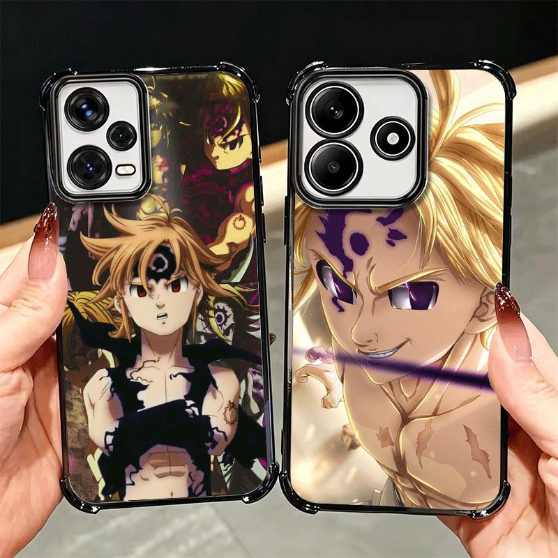 Sept Péchés Capitaux Meliodas Coque de Téléphone Souple Pour Xiaomi Redmi Note 14 15 Pro Plus 13 12 11S 11T 5G 10 9S 9 Placage Anti-Chute Fu