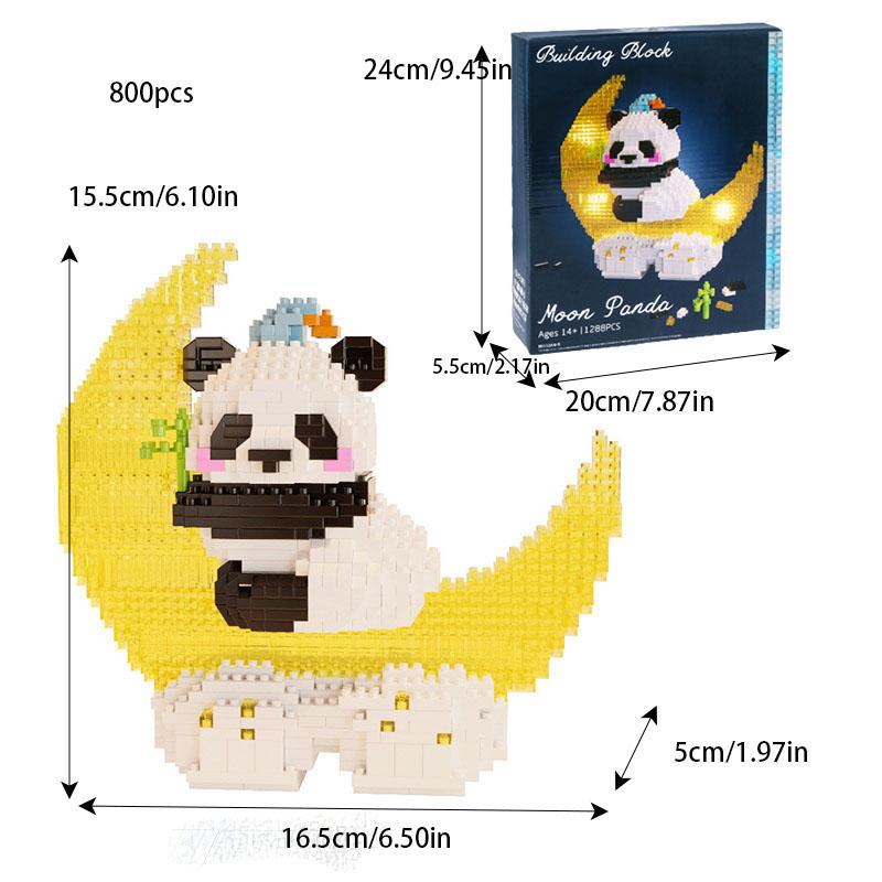 

Конструктор Panda Moon Blocks Toy Creatiity Сборка микрочастиц Подарок на день рождения