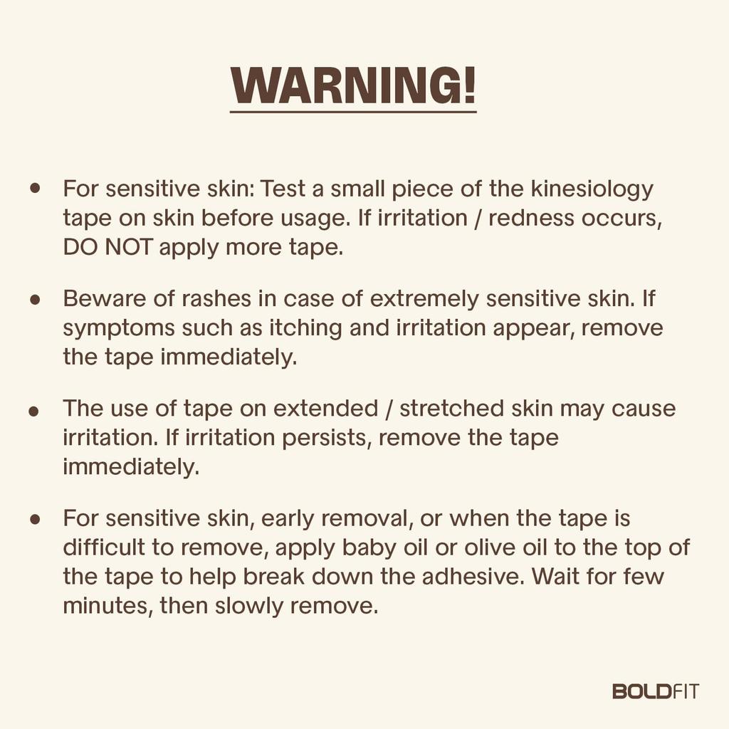 Boldfit Kinesiology Tape for Physiotherapy Precut Kinesio Tape for Sport Injury Pain Relief Muscle Tape for Shoulder, Wings, Arms, Ankle K Taping W
