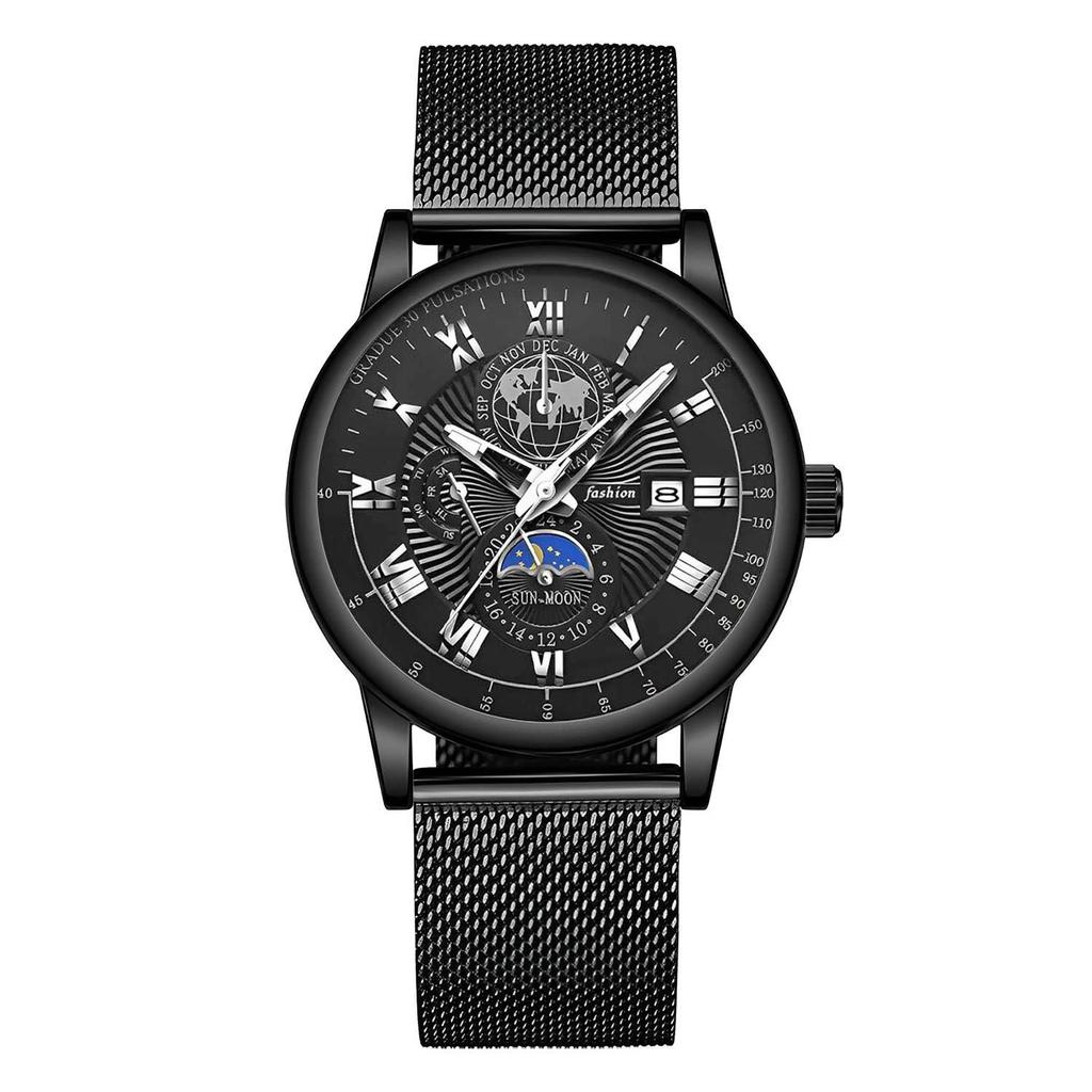 Calendar Watch Men'S Non-Mechanical Watch Waterproof Top Ten Trend Brand Student Quartz Men'S Steel Belt