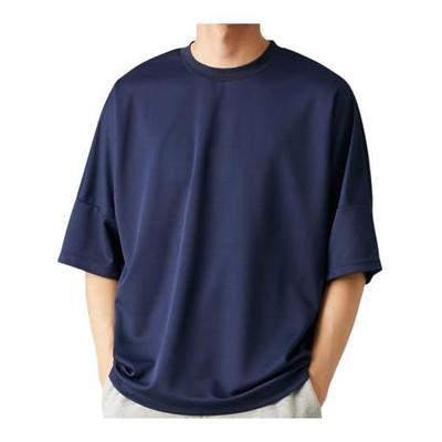 [Nissen] Pajamas/Roomwear Men's Sweat Absorbent Quick Drying Honeycomb Mesh Oversized 5/4 Sleeve Dolman T-Shirt [Large Sizes Available]
