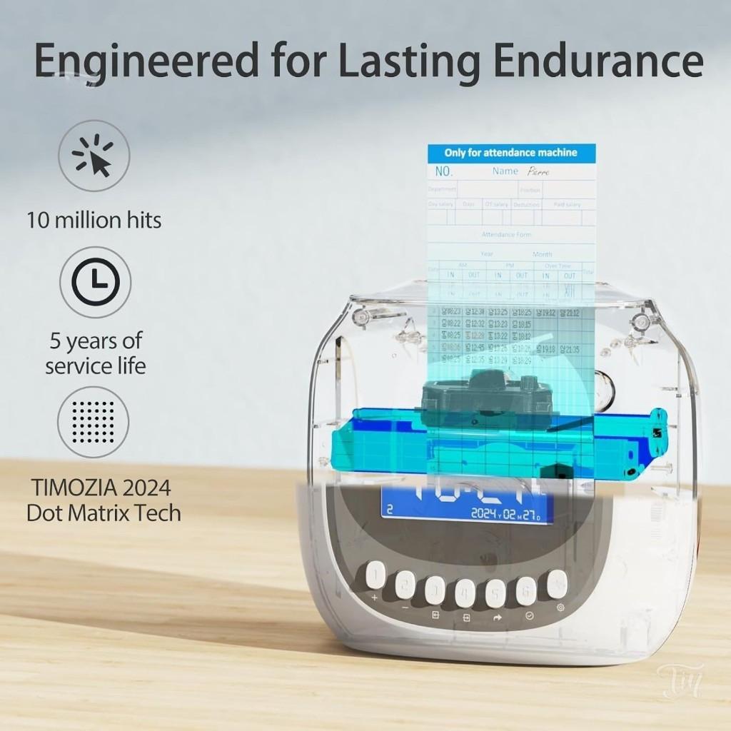 Punch Card Machine Color Attendance Machine Office Punch Card Machine Time Recorder DK Printer Auto-Align Time Card Machine