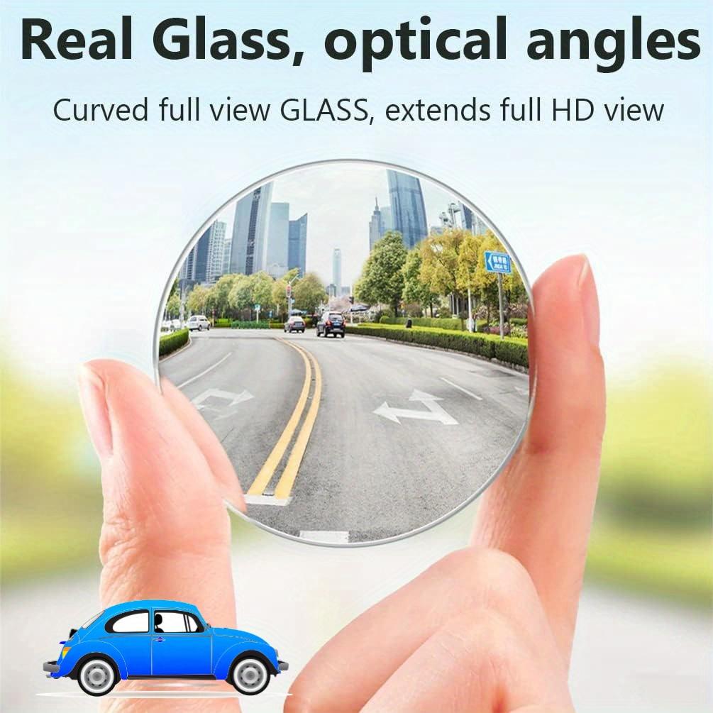 2Pcs 360° Rotating Car Blind Spot Mirror Round Adjustable Car Rearview Sucker Mirror Convex Wide Angle Rearview Auxiliary Mirror