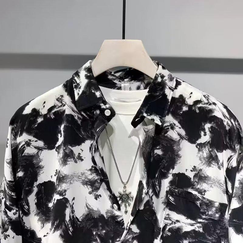 Trendy Men's Floral Beach Shirt with Half Sleeves