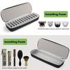 1pc Hard Shell Trimmer Blade Storage Case, Zippered Holder for 12 Blades & Grooming Tools, Saving Space, Organizer
