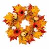 Autumn Maple Leaf Door Wreath Rustic Style Artificial Wreath Fall Wreath  Farmhouse Decor